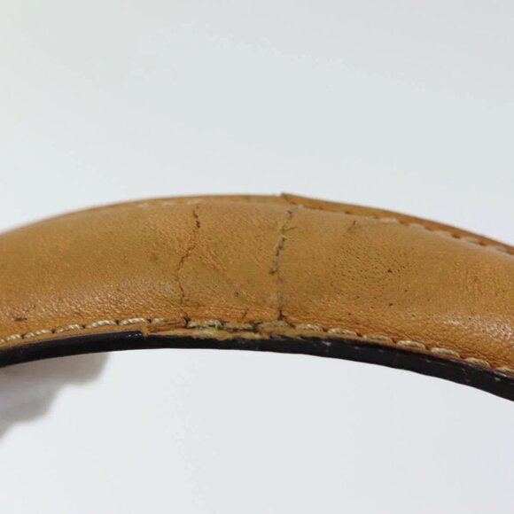 CELINE Macadam Canvas Hand Bag PVC Leather Brown Gold - Picture 7 of 16